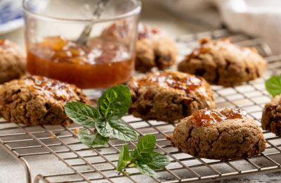 Healthy Cookies με μαρμελάδα μήλο & κανέλα
