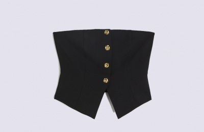 Corset-style τοπ με κουμπιά €24.99 από H&M