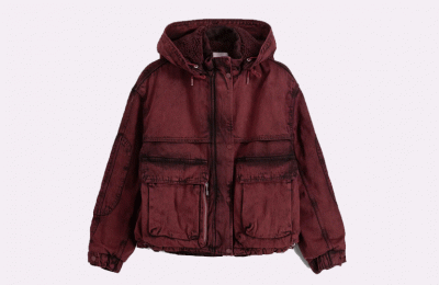 Denim parka σακάκι €69.99 από Bershka