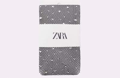 Διχτυωτό καλσόν με γυαλιστερά απλικέ από Zara