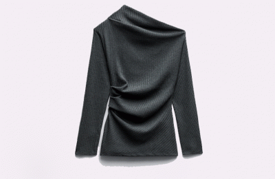 Ασύμμετρο γκρι μπλουζάκι €27.95 από Zara