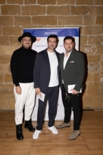 Ο Λεόντιος Τσέλεπος, ο Λευτέρης Ζαμπετάκης και ο Θυσέας Ιωάννου 